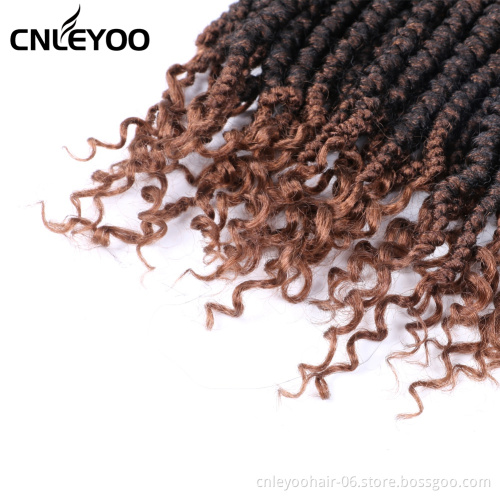 12 Inch Spring Senegalese Crochet Hair Mixed Brown Curly End Senegalese Twist Crochet Braids For Women